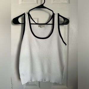 Loft trimmed white tank